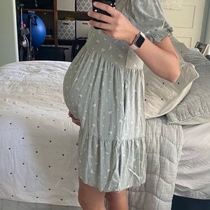 Pink blush maternity dress